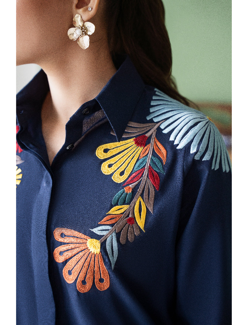 Multi Blue Floral Cord Set