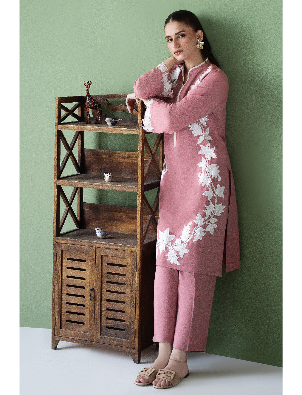 Pink And White Coord Set