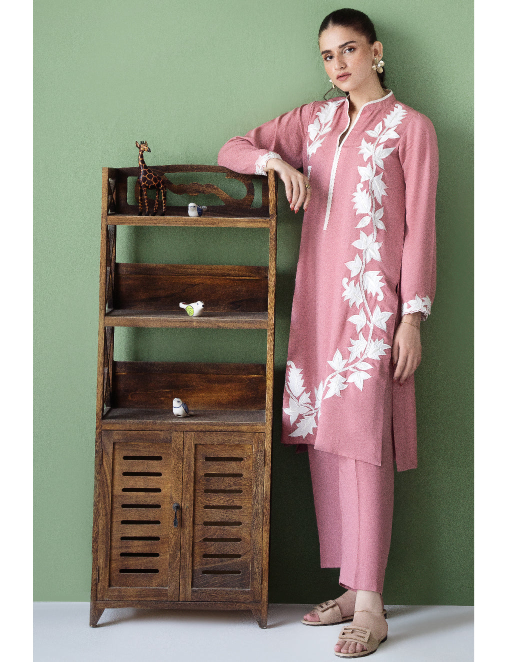 Pink And White Coord Set